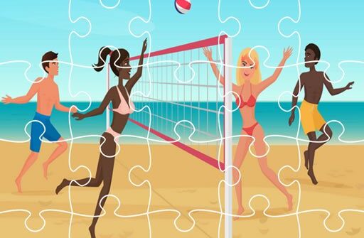 beach volley ball jigsaw