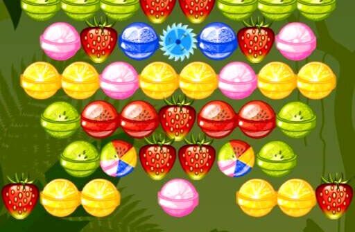 bubble shooter fruits candies