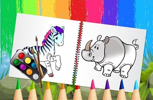 funny animals coloring book